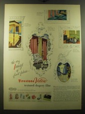 Anuncio Firestone Velon 1950 - La imagen misma de las telas más finas