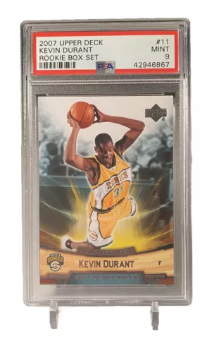 2007 UPPER DECK ROOKIE BOX SET #11 Kevin Durant ROOKIE CARD PSA 9 MINT