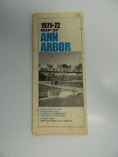 Vintage 1971-72 Map of Ann Arbor Michigan by Ann Arbor Area Chamber of Commerce