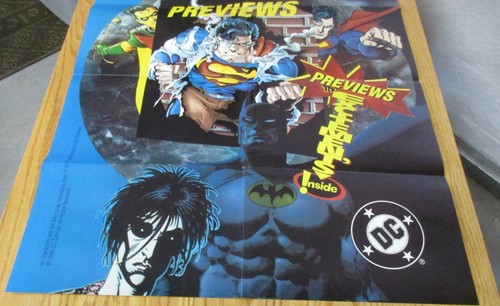 1995 DC Previews Batman Superman More Comic Book Shop Promo Poster 22" x 28" - Picture 4 of 4