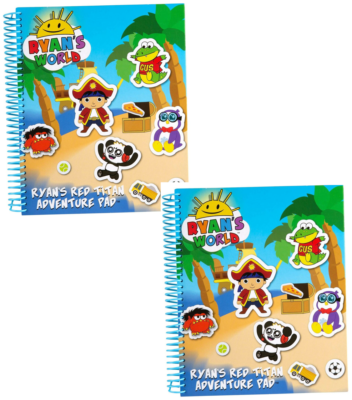 2x Pocket Watch Ryan's World Red Titan Adventure Pad Book 36