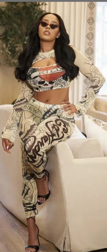 Sexy traje transparente de dos piezas Foto 2 de 3