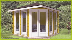 5-Eck Gartenhaus Blockhaus aus Holz, 3x3M 5-Eckige Holzhaus, 40mm ... 5-Eck Gartenhaus Blockhaus aus Holz, 3x3M 5-Eckige Holzhaus, 40mm ...