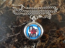 THE WHO CHROME POCKET WATCH WITH CHAIN NEW 3