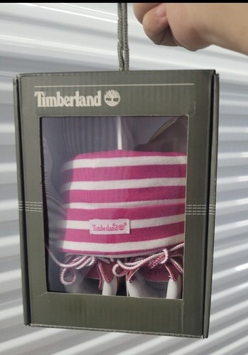 Timberland Infant baby Crib Bootie and Hat Gift Set girl pink - Picture 11 of 12