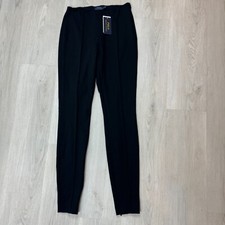 Polo Ralph Lauren High Waisted Pleated Legging Dress Pant Womens Small Black