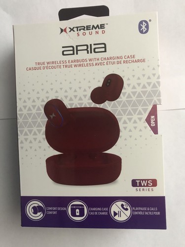 Auriculares Bluetooth inalámbricos verdaderos con estuche de carga ~ ROJOS - Imagen 5 de 7