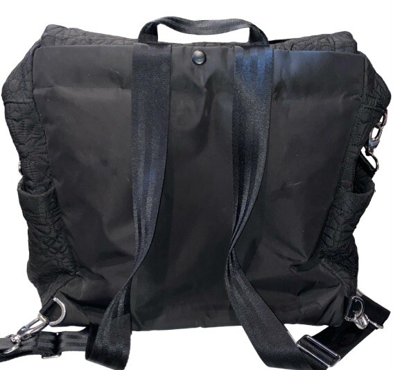 Petunia Pickle Bottom Black Diaper Backpack Bag Quilted 