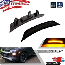 For 2021-2025 Chevy Trailblazer Smoked Lens Amber LED Front Side Marker Lights