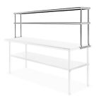 Stainless Steel Wide Double Overshelf - 72" x 12" - for Commercial Prep Table