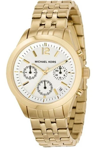 NUOVO OROLOGIO MICHAEL KORS TONO ORO PALLIDO CRONOGRAFO BRACCIALE CLASSICO MK5192
