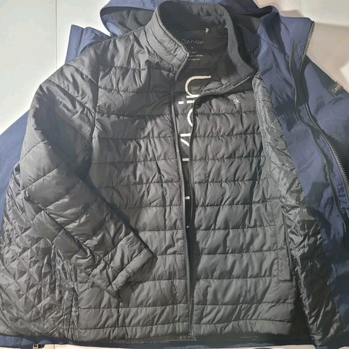 CALVIN KLEIN Sz M 3 in 1 Winter Blue/Black Jacket Waterproof Men's NWT - Picture 10 of 17