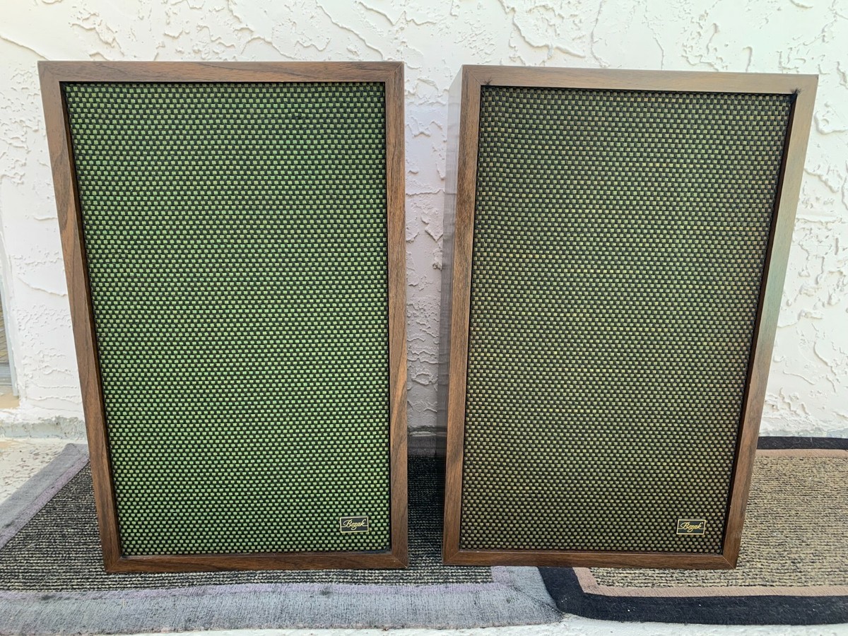 BOZAK B 301-CD Floor SPEAKERS Green Grilles Input 8 ohms Norwalk