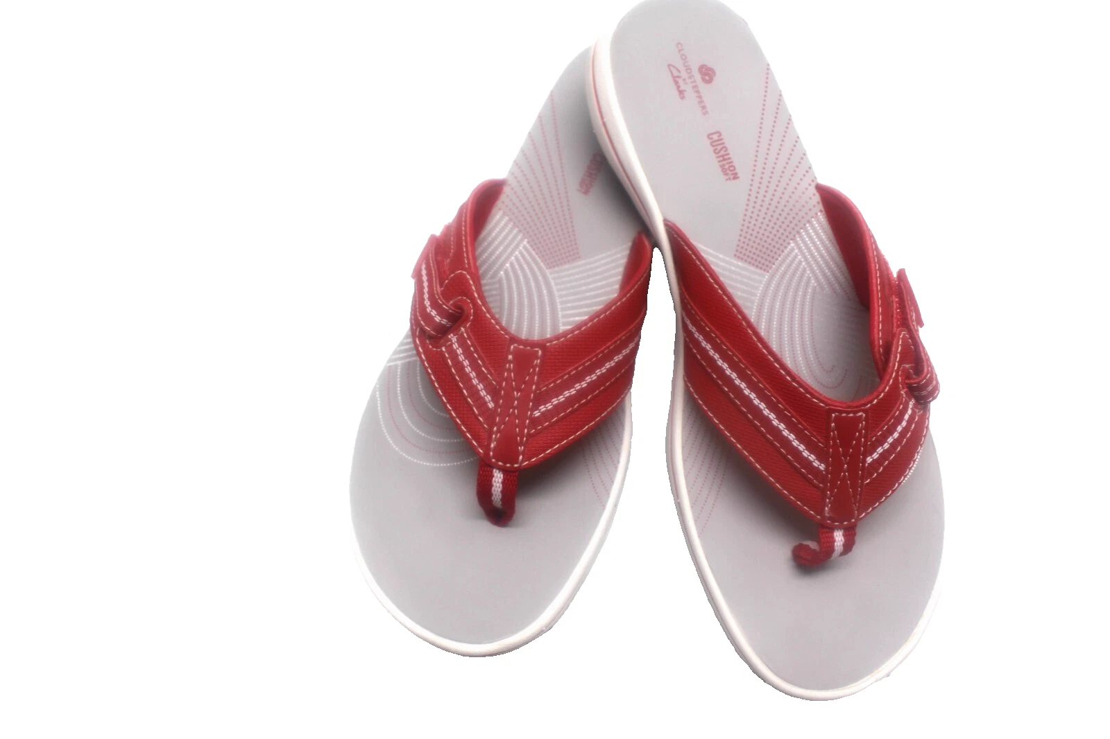 Sandali donna infradito Clarks Collection Cloudsteppers TAGLIA 8 rossi usati in ottime condizioni