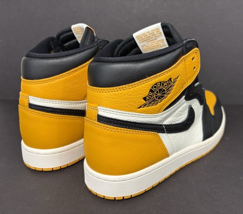 Nike Air Jordan Retro 1 High OG Yellow Toe Taxi Sail 555088-711 Men's Size 10.5 - Picture 6 of 12