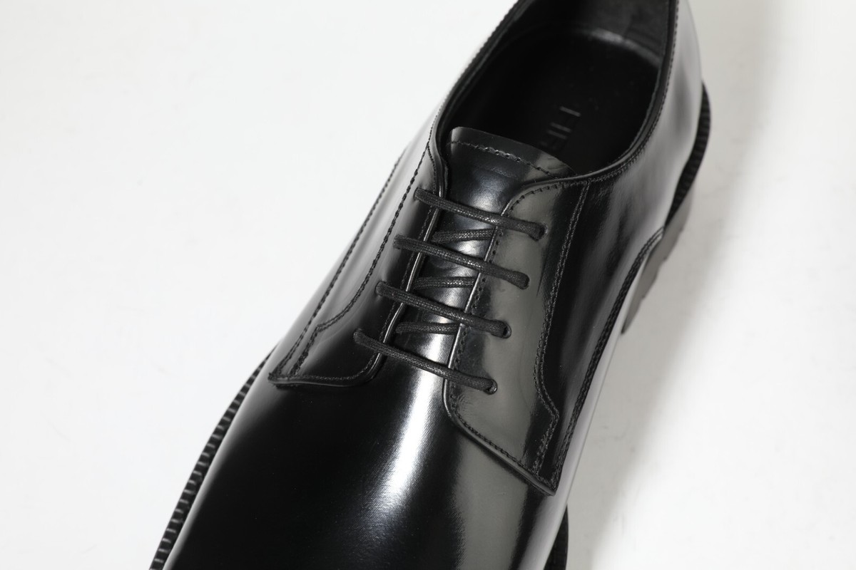 Firenze Atelier Men's Black Leather Square Toe Lug-sole