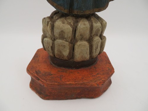 Antigua figura tallada en madera pintada de la Virgen de Los Lagos de la Virgen María de colección - Imagen 10 de 14