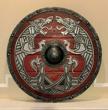 Medieval Shield Viking Shield 24" Wooden Shield Heavy Metal Fitted Handmade Gift