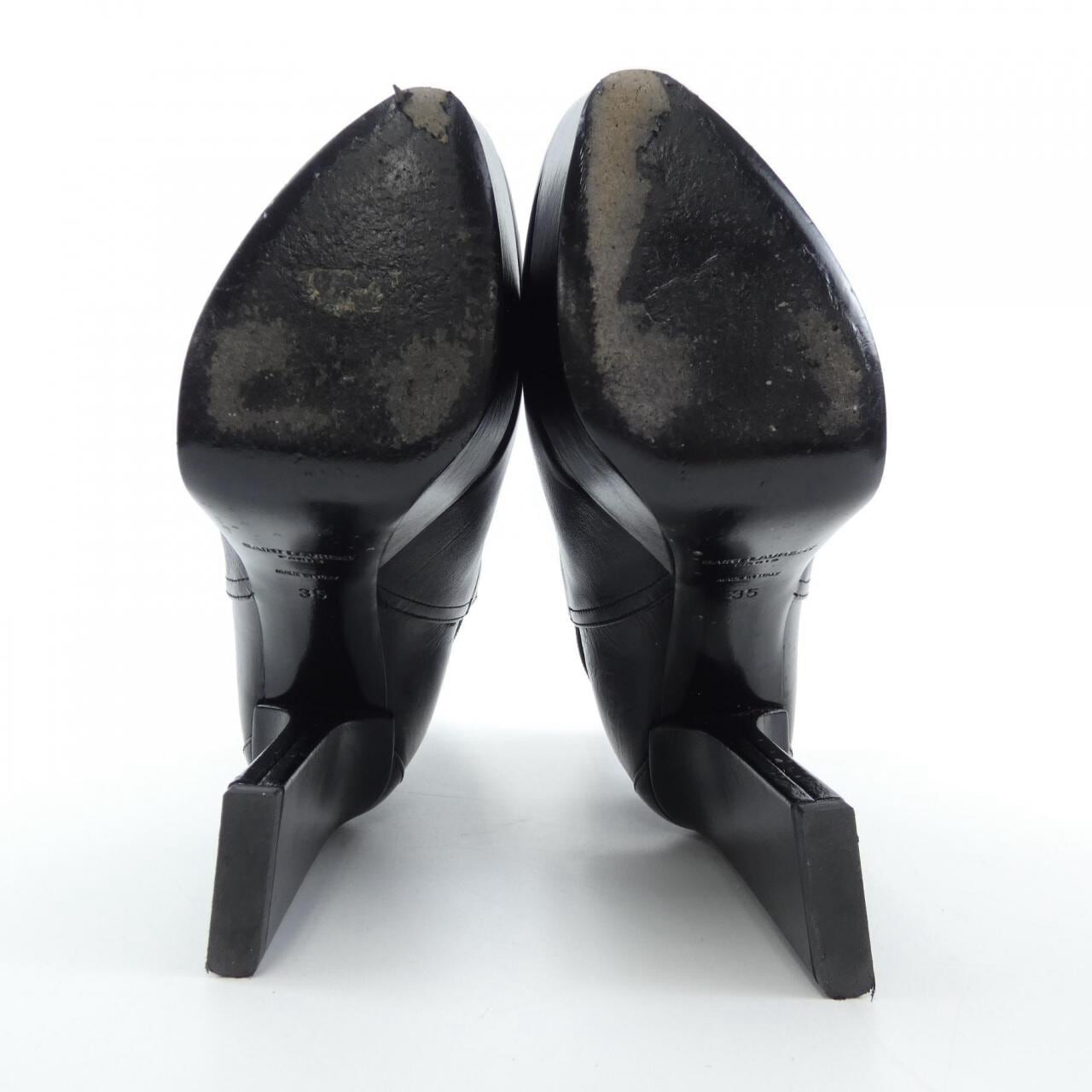 Stivali donna SAINT LAURENT taglia 35 in pelle colore nero autentici dal Giappone