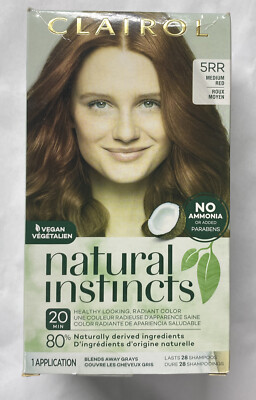 CLAIROL Natural Instincts Demi Permanent Hair Color in # 5RR Medium Red (Sealed)