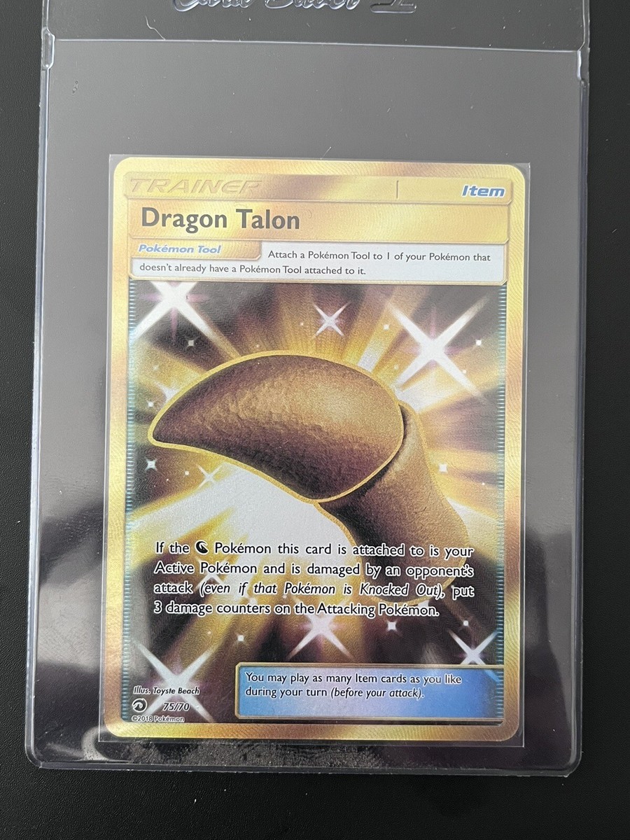 Pokmon TCG Dragon Majesty Dragon Talon 75/70 Secret Rare Gold Trainer M/NM