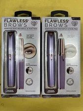 2 New Finishing Touch Flawless Brows 18K Gold Plated Hair Remover