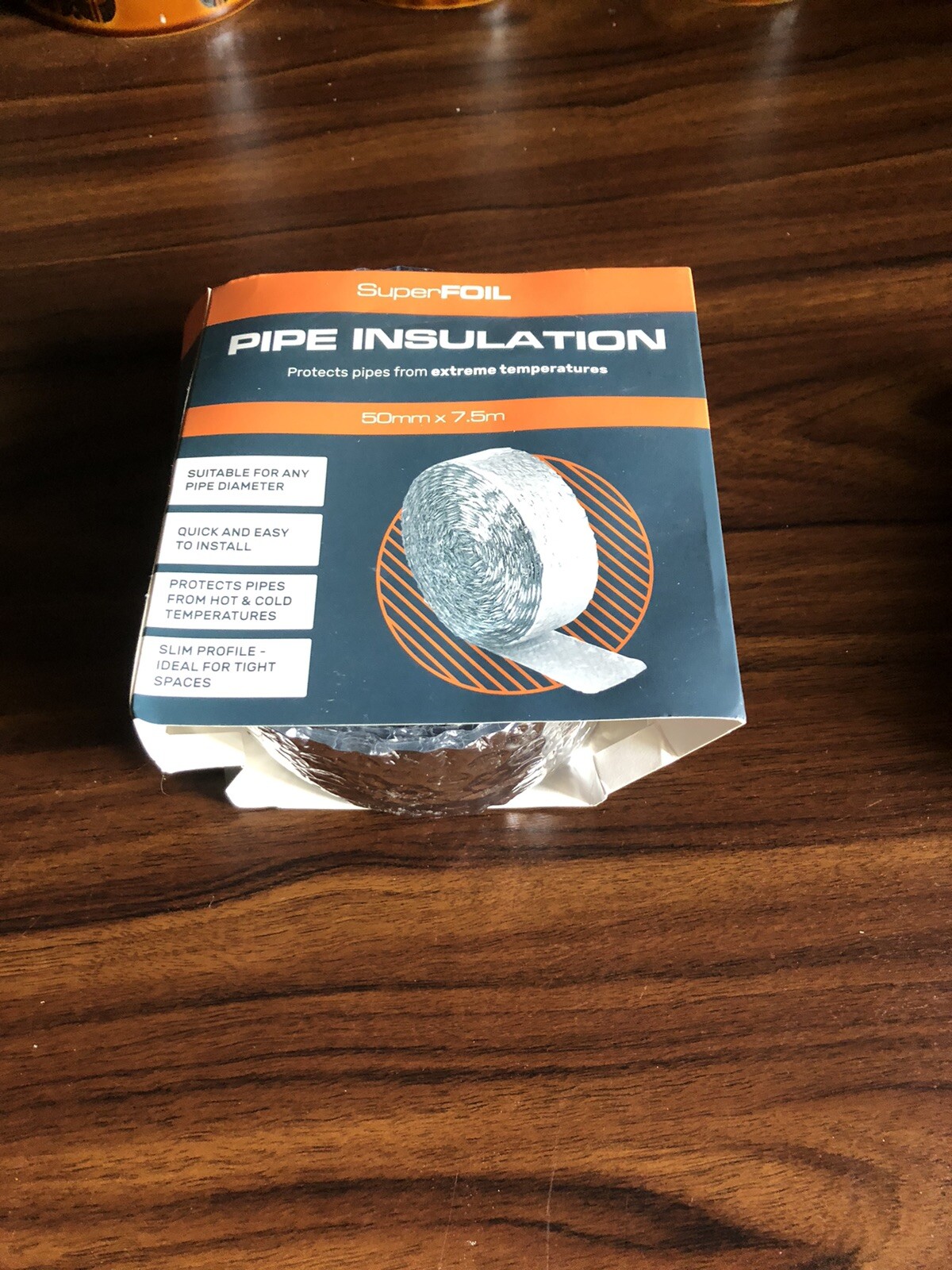 Envoltura de tubo de aislamiento Superfoil/lámina de radiador 50 mm X 7,5 m lámina de burbujas/cinta