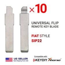 10x New Uncut Universal Flip Remote Key Blade Fiat Style Sip22