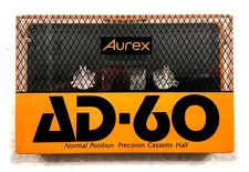 AUREX AD 60  vintage audio cassette blank tape sealed Made in  Japan Type I