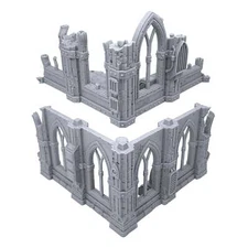 Gothic Sci-Fi Ruins by Terrain4Print (Set C), 3D Printed Tabletop RPG Scenery