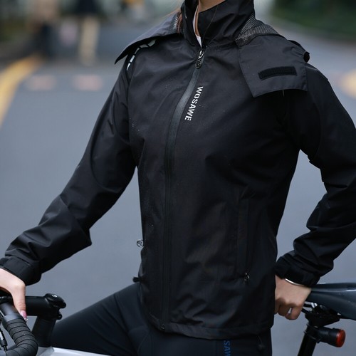 WOSAWE Cycling Rain Jacket Women's Windproof Lightweight Running Riding Clothing - Picture 7 of 16