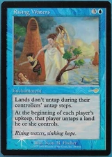 Rising Waters FOIL Nemesis NM Blue Rare MAGIC the Gathering Nice CARD