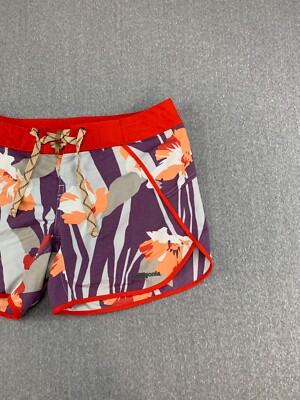 Patagonia Wavefarer Board Shorts Women 2 Orange Abstract