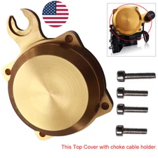 Aluminum CV Carb Top Cover w/ Choke Fits Harley Softail Sportster Dyna FXDB FXDC