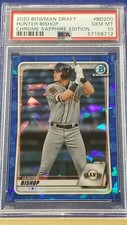 Hunter Bishop - 2020 Bowman Draft Chrome Sapphire Edition   PSA 10  