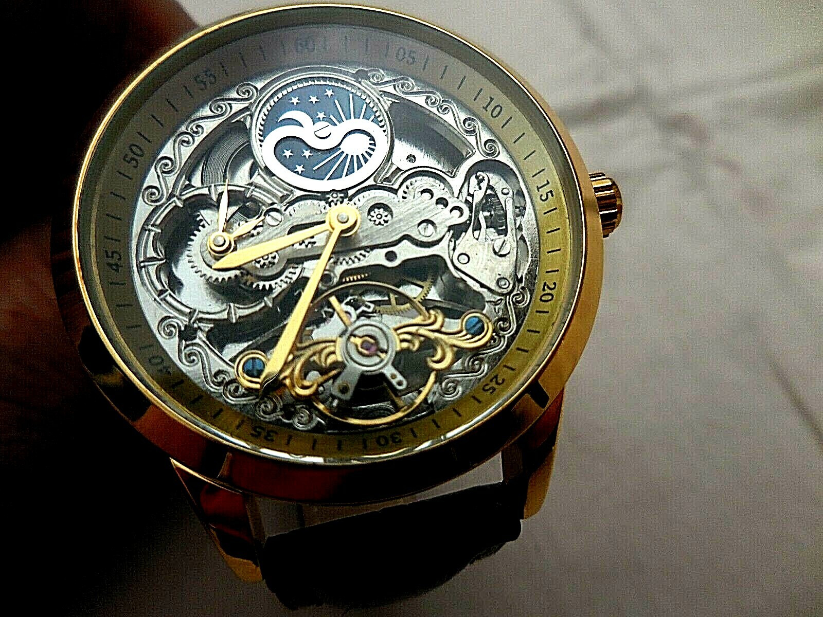 AUTOMATIC FORSINING SKELETON WATCH, TOURBILLON, M… - image 10