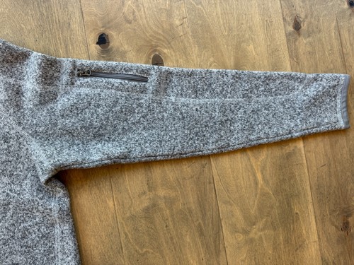 Patagonia Better Sweater 1/4-Zip Birch White Lt. Gray 65695 Girls Size XXL 16-18 - Picture 5 of 16