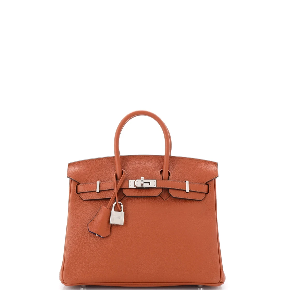 Hermes Birkin Handbag Verso Novillo with Palladium Hardware 25 Orange