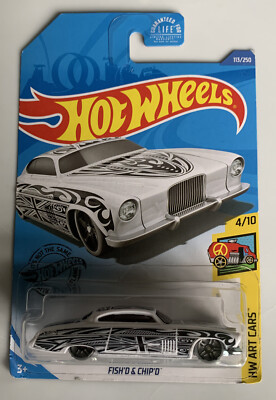 2020 Hot Wheels HW Art Cars 4/10 Fish'D & Chip'D White w