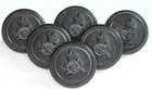 6x WW2 Royal Artillery Yacht Club buttons, 17mm Economy, Bakelite  [ARTBUT]