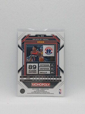 2022-23 Panini Monopoly Prizm #88 Bradley Beal Washington Wizards