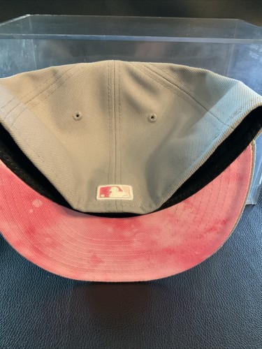 NEW Era MINNESOTA TWINS Pink Tie Dye/ Grey Fitted Cap Size 6 7/8 MLB #1000 - Picture 4 of 7