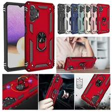 For Samsung Galaxy A81 A32 A72 A71 Magnetic Metal Ring Kickstand Case Cover