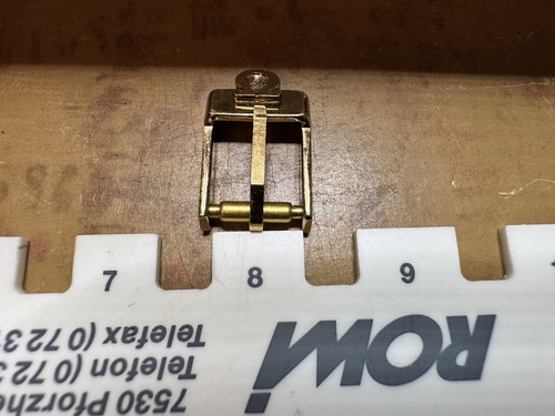 Omega 8 MM Fibbia Vintage Placcata Oro - Foto 2 di 6