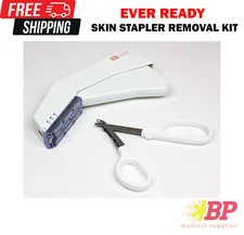 Ever Ready First Aid Sterile Disposable Medical Skin Stapler w Staples & Remover