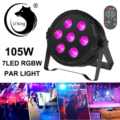 105W LED Par Light DMX RGBW 4 IN 1 Strobe Stage Lights Party Lighting W/Remote