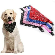 1 Pc Ladoral Adjustable Pet Bandana Bib for Dogs & Cats - Triangle Scarf Collar