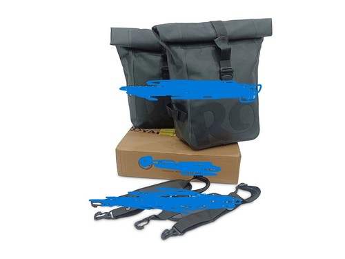 Genuine Fit Royal Enfield Bear 650 SOFT PANNIER BAGS WITH MOUNTING RAILS BLACK - Picture 4 of 6