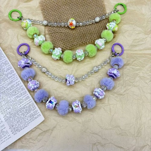 Double Chain Mobile Phone Lanyard Girls Phone Pendant Car Key Accessories - 第 10/19 張圖片