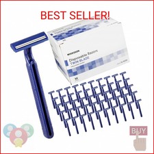 McKesson Disposable Razors, Shaving Razor, Twin Blade, Stainless Steel Blade, Bl